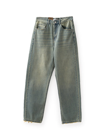 Dust-Tint Wide Leg Jeans