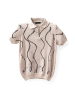 Ink Stroke Knit Polo