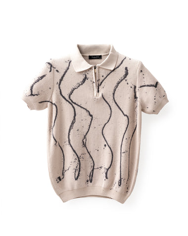 Ink Stroke Knit Polo