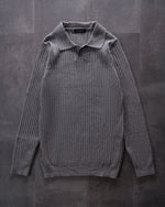 Solid Ribbed Knit Sweater