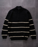 Striped Half Zipper Pullover