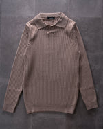 Solid Ribbed Knit Sweater