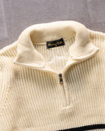 Striped Half Zipper Pullover